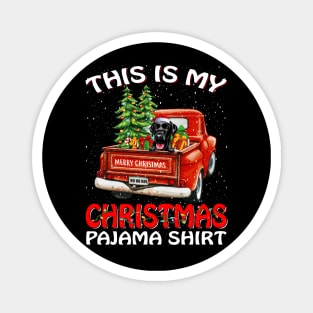 This Is My Christmas Pajama Shirt Labrador Truck Tree Magnet